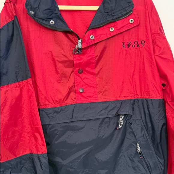 Izod Red and Navy Jacket vintage windbreaker - Picture 3 of 4